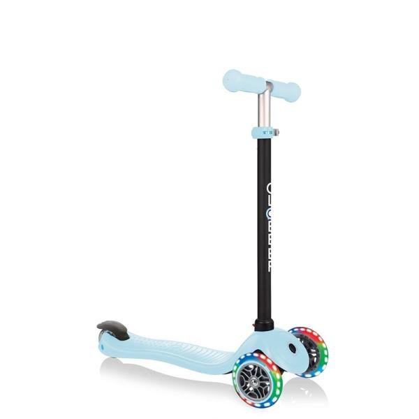 GLOBBER GO•UP SPORTY LIGHTS SCOOTER - PASTEL BLUE - 452-200-3