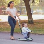 GLOBBER GO•UP SPORTY LIGHTS SCOOTER - PASTEL BLUE - 452-200-3