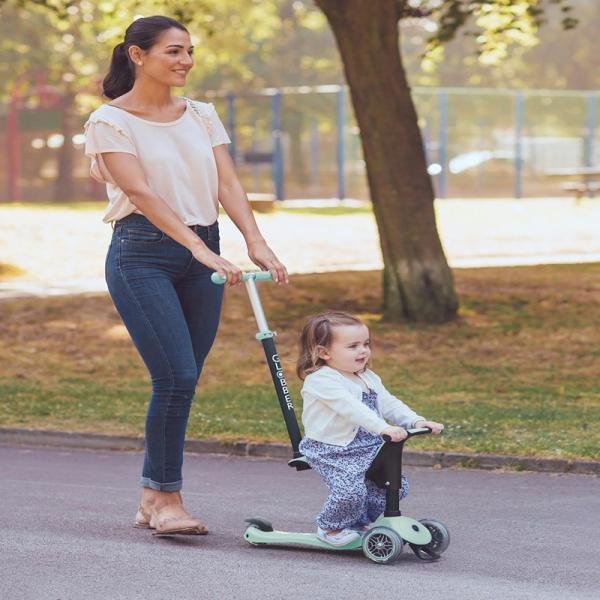 GLOBBER GO•UP SPORTY LIGHTS SCOOTER - PASTEL BLUE - 452-200-3