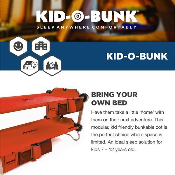 Disc-O-Bed Kid-O-Bunk w/ Organisers, Red - DBKBEDRD