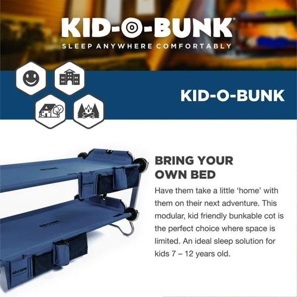 Disc-O-Bed Kid-O-Bunk w/ Organisers, Navy - DBKBEDNV