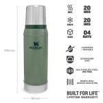 Stanley CLA Vac Bottle 473ml/16oz H.Green EU - 10-01228-072