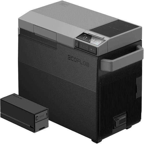 ECOFLOW Glacier Portable Refrigerator - 120W+Battery 298Wh Powerstation, Car, Solar panel, Wall outlet charge - EF-GLACIER100-C1