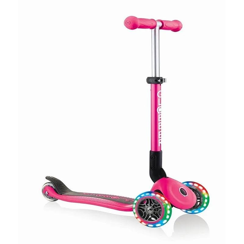 GLOBBER PRIMO FOLDABLE SCOOTER - NEON PINK