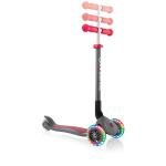 GLOBBER PRIMO FOLDABLE LIGHTS SCOOTER - RED/GREY - 432-120-2