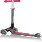 GLOBBER PRIMO FOLDABLE LIGHTS SCOOTER - RED/GREY - 432-120-2