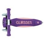 GLOBBER PRIMO FOLDABLE PLUS LIGHTS - TBAR PURPLE/PASTEL PINK