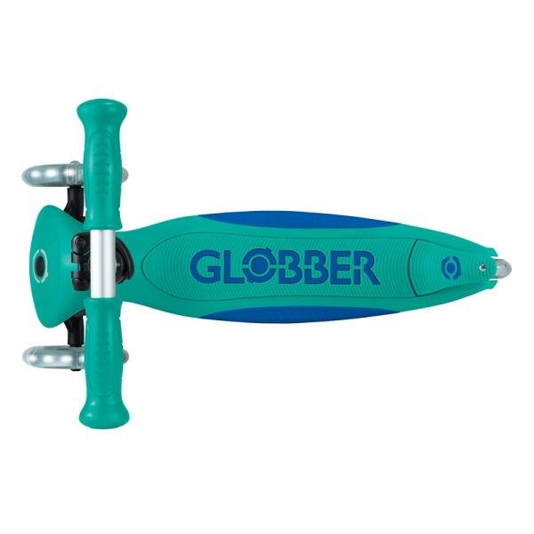 GLOBBER PRIMO FOLDABLE PLUS LIGHTS - EMERALD GREEN/NAVY BLUE