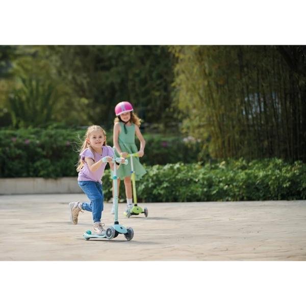 GLOBBER PRIMO FOLDABLE PLUS LIGHTS - EMERALD GREEN/NAVY BLUE