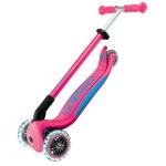 GLOBBER PRIMO FOLDABLE PLUS LIGHTS - FUCHSIA/SKY BLUE