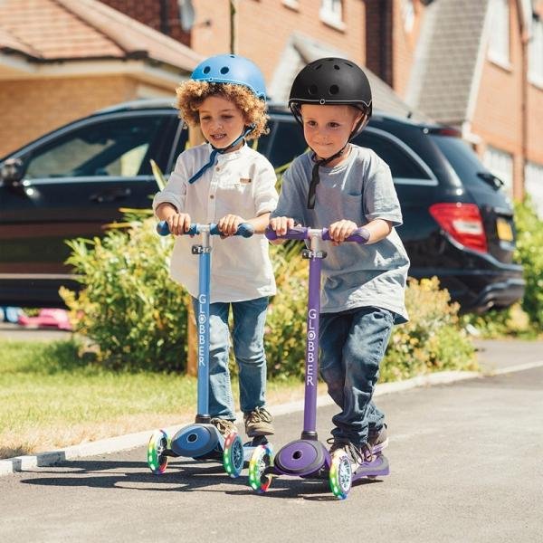 GLOBBER PRIMO PLUS LIGHTS - PURPLE/PASTEL PINK