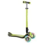 GLOBBER ELITE DELUXE LIGHTS SCOOTER - LIME GREEN - 444-406