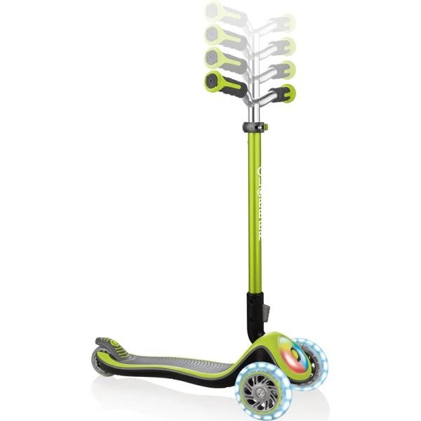 GLOBBER ELITE DELUXE LIGHTS SCOOTER - LIME GREEN - 444-406