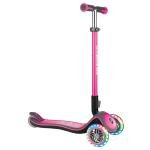 GLOBBER ELITE DELUXE LIGHTS SCOOTER - DEEP PINK - 444-410