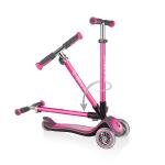 GLOBBER ELITE DELUXE LIGHTS SCOOTER - DEEP PINK - 444-410