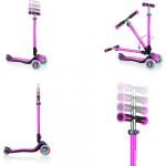 GLOBBER ELITE DELUXE LIGHTS SCOOTER - DEEP PINK - 444-410