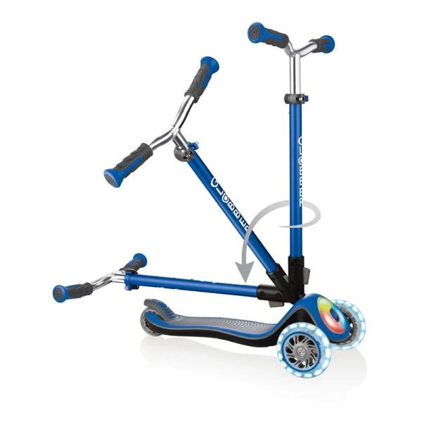 GLOBBER ELITE PRIME LIGHTS SCOOTER - NAVY BLUE - 444-800