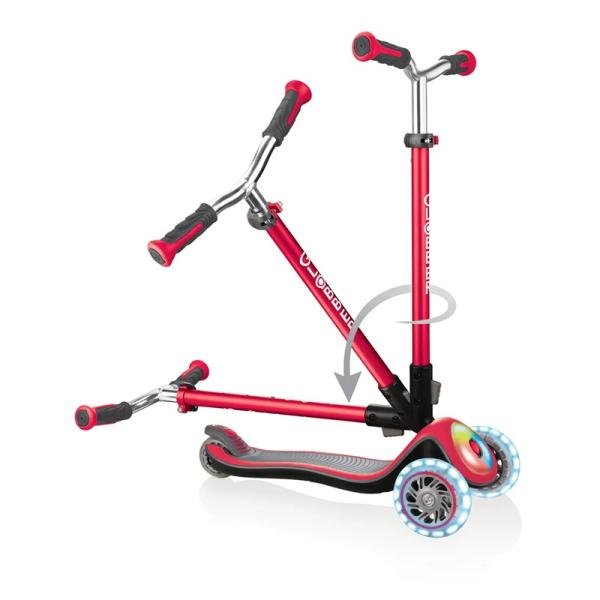 GLOBBER ELITE PRIME LIGHTS SCOOTER - RED - 444-802