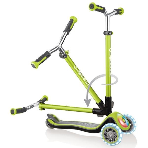 GLOBBER ELITE PRIME LIGHTS SCOOTER - LIME GREEN - 444-806