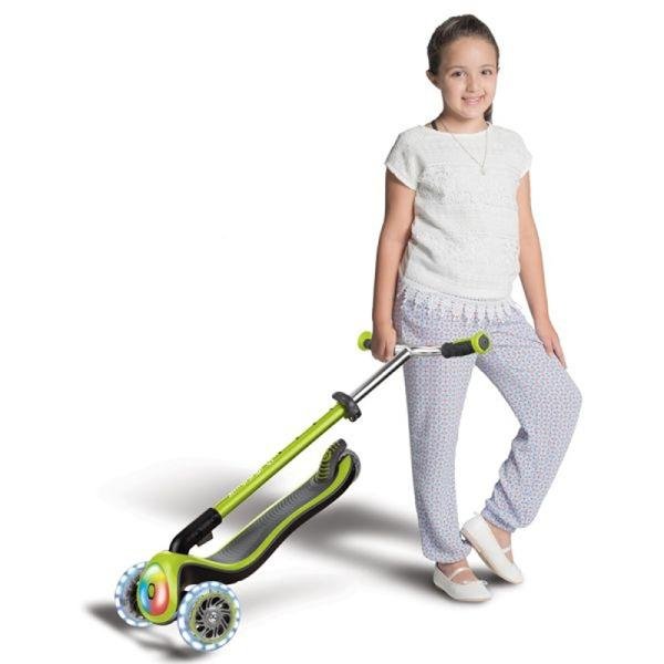 GLOBBER ELITE PRIME LIGHTS SCOOTER - LIME GREEN - 444-806