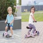 GLOBBER GO•UP SPORTY LIGHTS SCOOTER - PASTEL PINK