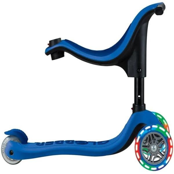 GLOBBER GO•UP SPORTY LIGHTS SCOOTER - NAVY BLUE/DARK BLUE