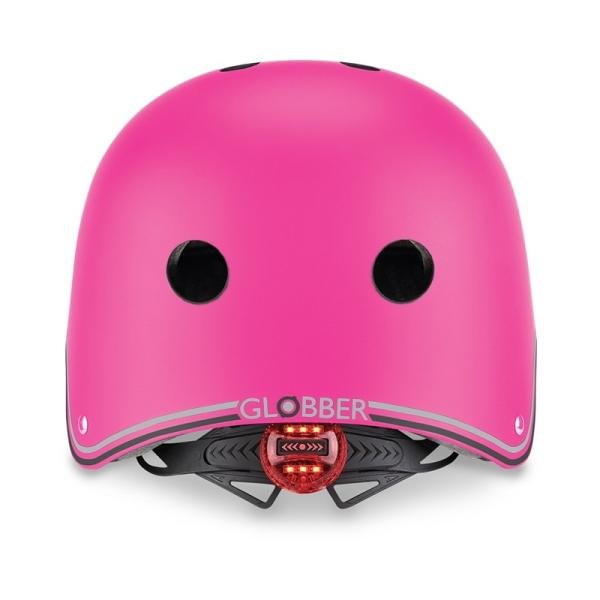 GLOBBER KIDS HELMET LIGHTS XS/S (48-53cm) - NEON PINK