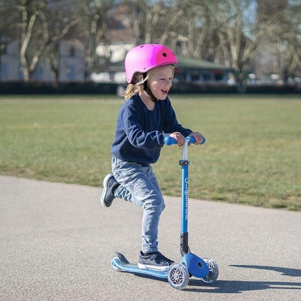 GLOBBER KIDS HELMET LIGHTS XS/S (48-53cm) - NEON PINK