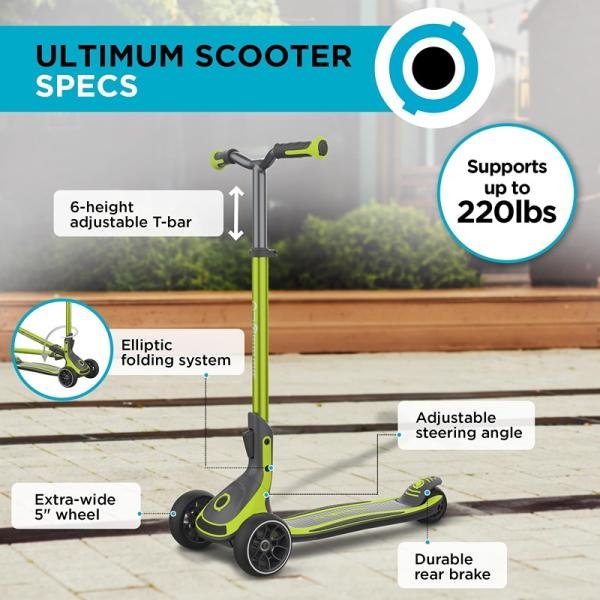 GLOBBER ULTIMUM SCOOTER - LIME GREEN