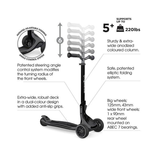 GLOBBER ULTIMUM SCOOTER - CHARCOAL GREY - 612-120