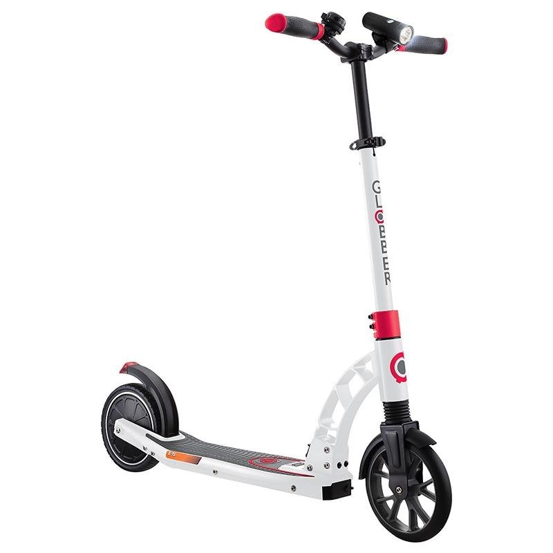 GLOBBER ONE K E-MOTION 15 ELECTRIC SCOOTER - RED/WHITE - 653-102-3-L