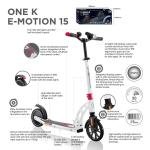 GLOBBER ONE K E-MOTION 15 ELECTRIC SCOOTER - RED/WHITE - 653-102-3-L