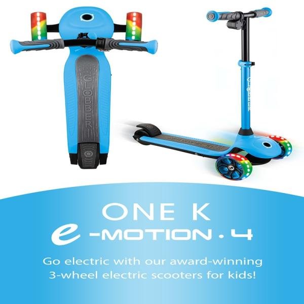 GLOBBER ONE K E-MOTION 4 ELECTRIC SCOOTER - BLUE - 655-101