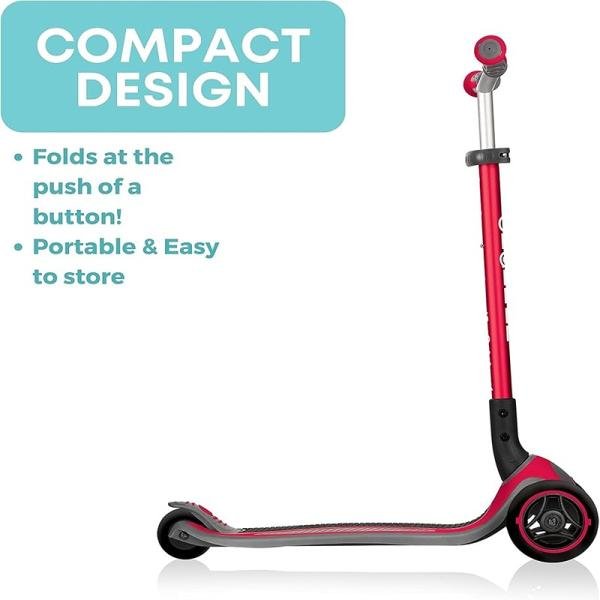 GLOBBER MASTER LIGHTS SCOOTER - RED - 662-102