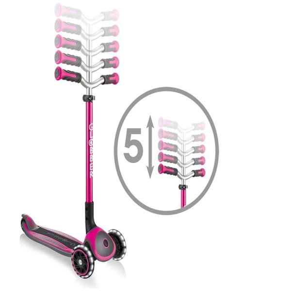 GLOBBER MASTER LIGHTS SCOOTER - DEEP PINK - 662-110