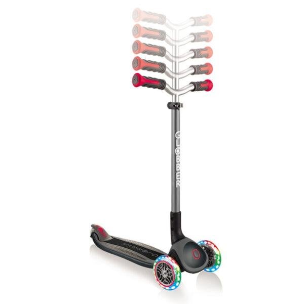 GLOBBER MASTER LIGHTS SCOOTER - BLACK/RED - 662-120