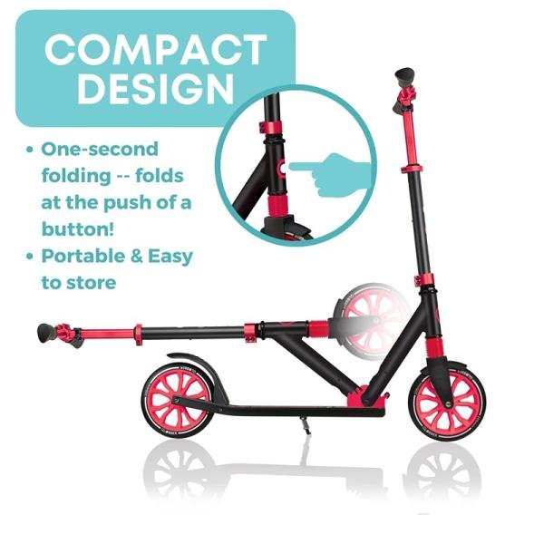 GLOBBER ONE NL 500-205 SCOOTERS - RED/BLACK - 684-102-2