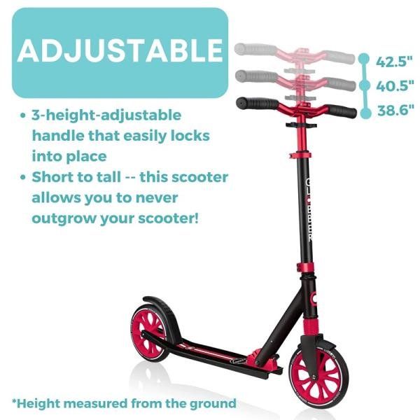GLOBBER ONE NL 500-205 SCOOTERS - RED/BLACK - 684-102-2