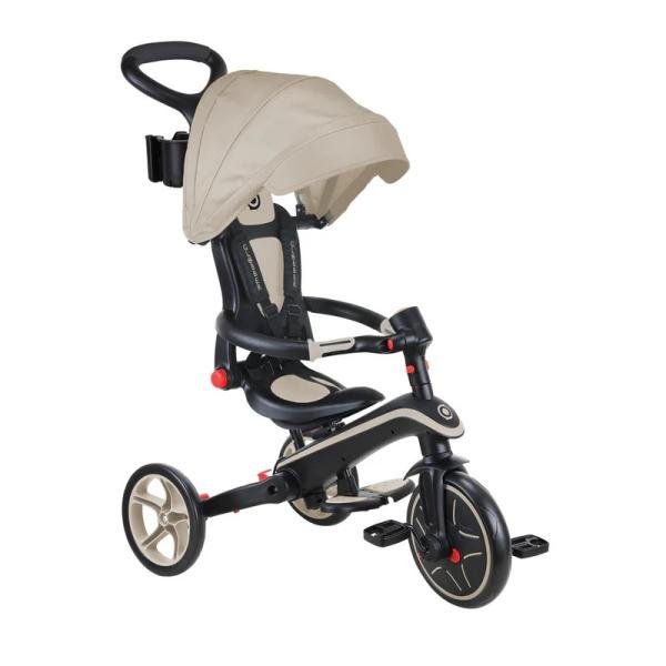 GLOBBER FOLDABLE EXPLORER TRIKE TRICYCLE (4 in 1) - TAUPE