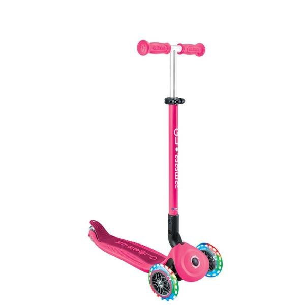 GLOBBER GO•UP ACTIVE LIGHTS SCOOTER - DARK PINK