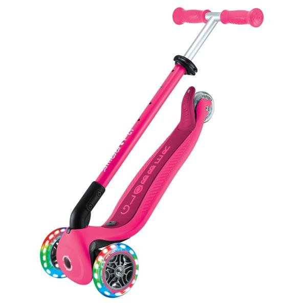 GLOBBER GO•UP ACTIVE LIGHTS SCOOTER - DARK PINK