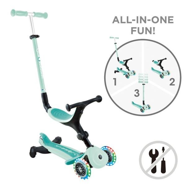 GLOBBER GO•UP ACTIVE LIGHTS SCOOTER - DARK MINT