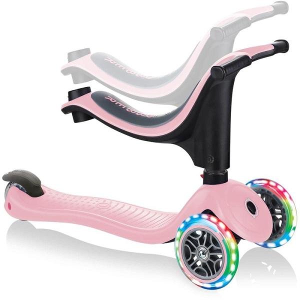 GLOBBER GO•UP ACTIVE LIGHTS SCOOTER - DEEP PASTEL PINK