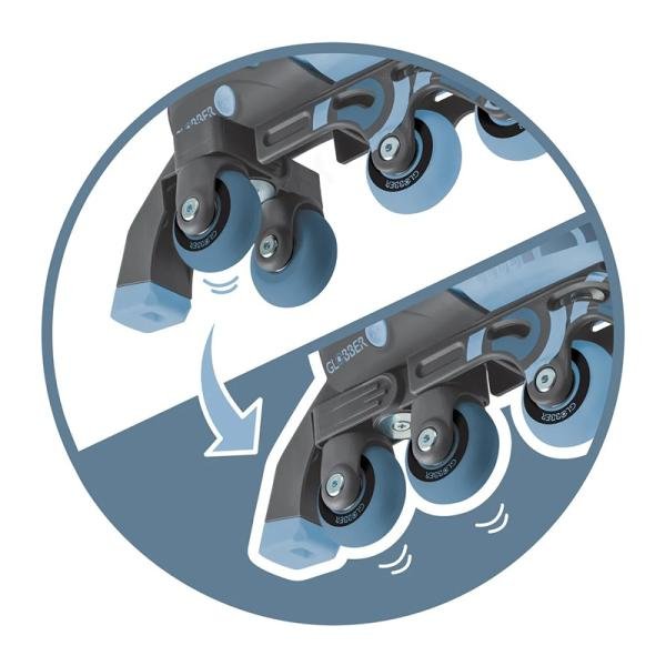 GLOBBER 2 IN 1 LEARNING SKATES (Size. 29-32) - ASH BLUE