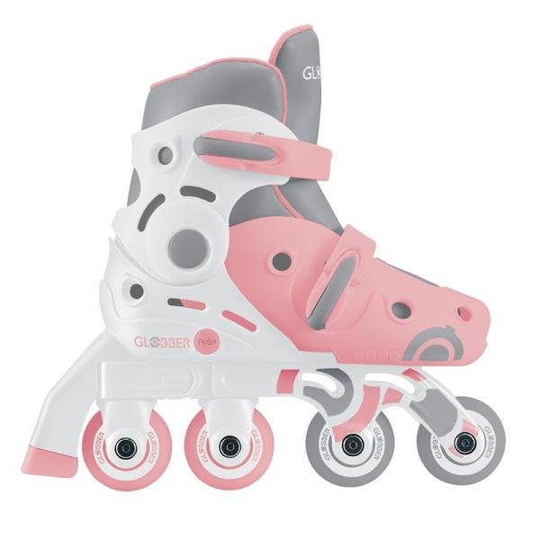 GLOBBER 2 IN 1 LEARNING SKATES (Size. 29-32) - PASTEL PINK