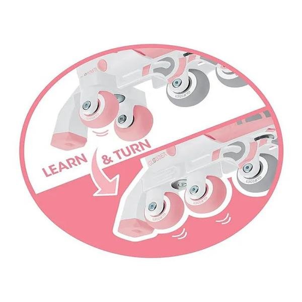 GLOBBER 2 IN 1 LEARNING SKATES (Size. 29-32) - PASTEL PINK
