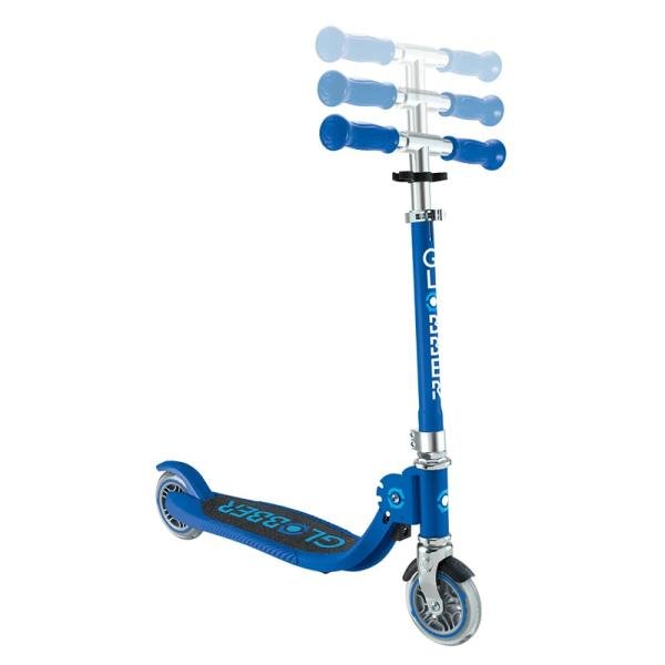 GLOBBER FLOW FOLDABLE JUNIOR LIGHTS SCOOTER - NAVY BLUE