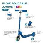 GLOBBER FLOW FOLDABLE JUNIOR LIGHTS SCOOTER - NAVY BLUE