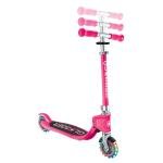 GLOBBER FLOW FOLDABLE JUNIOR LIGHTS SCOOTER - FUCHSIA