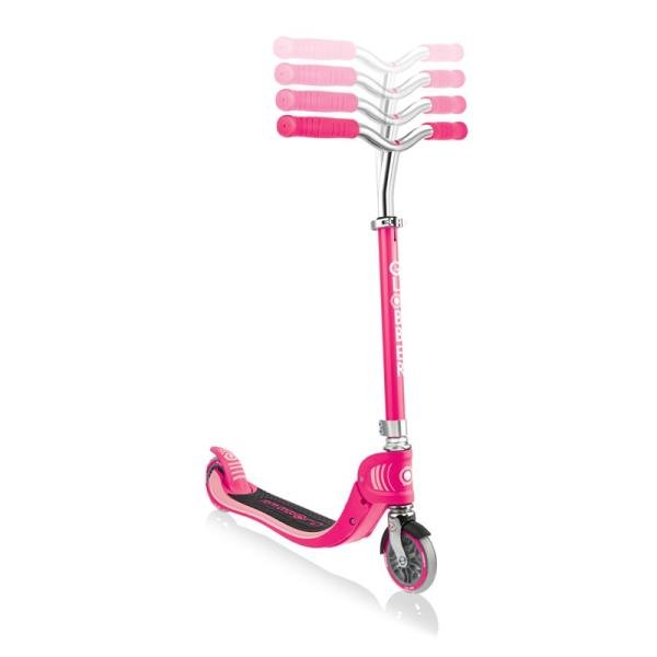 GLOBBER FLOW FOLDABLE JUNIOR LIGHTS SCOOTER - FUCHSIA